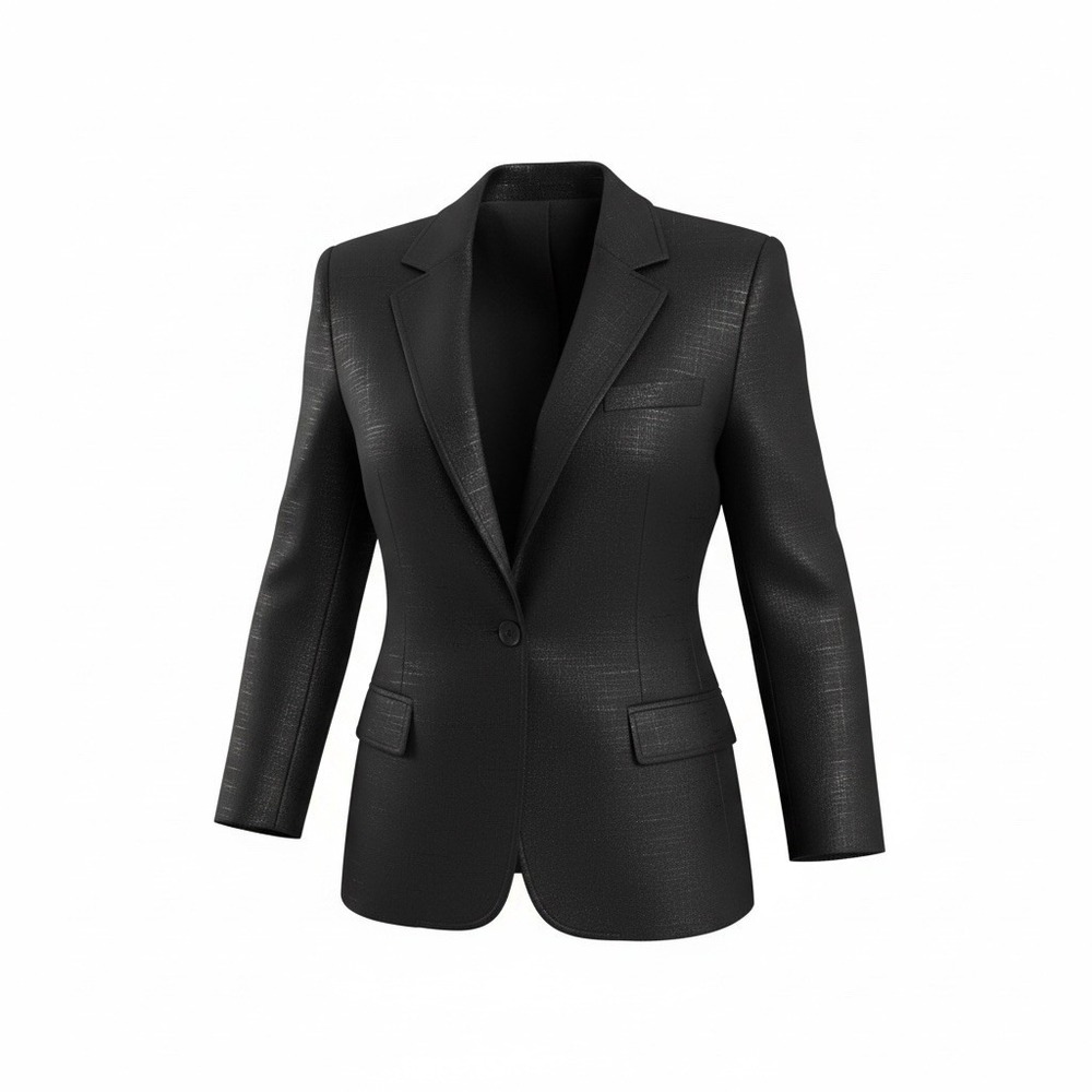 Vintage Forecaster of Boston Black Textured Blazer 9/10 M Single Button 90s